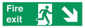 Fire Exit Down Right sign